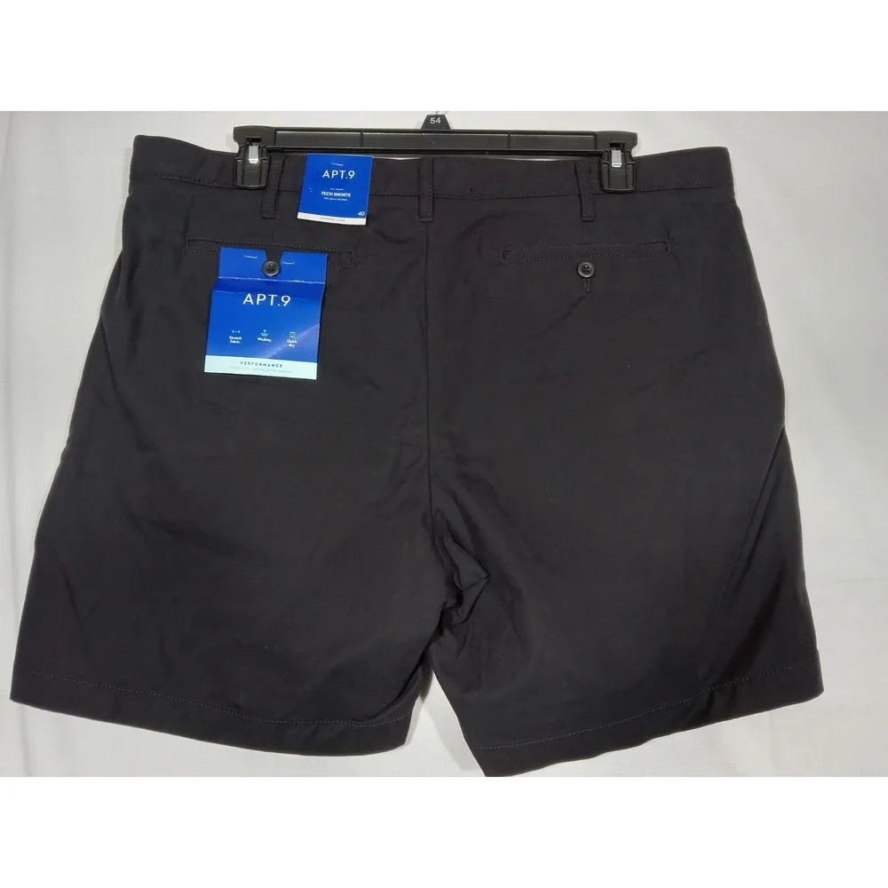 Apt.9 Performance Tech Shorts Men's 40 Black Slim Fit 7